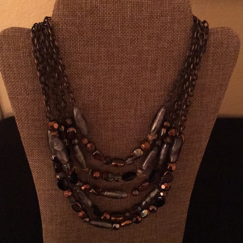 Crystal and Glass Bead Necklace